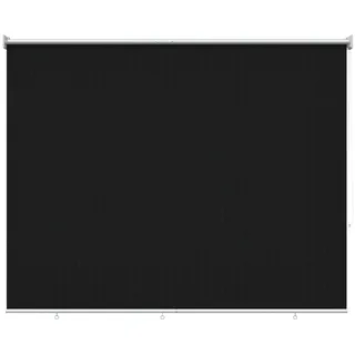 vidaXL Außenrollo 200 x 140 cm Schwarz HDPE