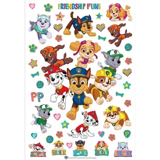 Paw Patrol Freunde Kinderzimmer und Babyzimmer Wandstickers, Wandtattoo für Mädchen und Junge von AG Design | 42,5 x 65 cm | ADK 1662