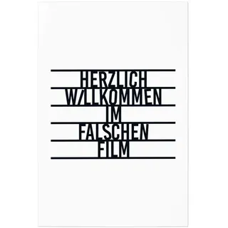 JUNIWORDS Poster, Herzlich Willkommen im falschen Film, 20 x 30 cm