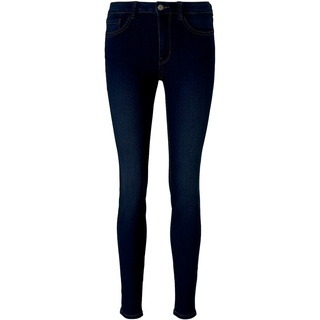 TOM TAILOR DENIM Damen Nela Extra Skinny Jeans, blau, Logo Print, Gr. XS/32