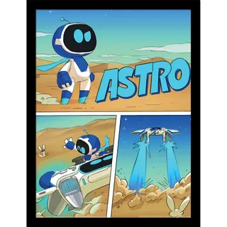 Pyramid International Playstation Astro Bot (Comic Strip) Gerahmter Sammlerdruck, 30 x 40 cm, Einheitsgröße