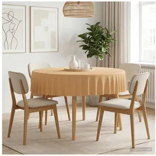 vidaXL Tischdecke Rund Ø 160 cm Beige