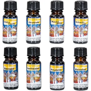 Levandeo® Duftlampe, 8er Set Duftöle Weihnachtsduft je 10ml für Duftlampen Raumduft