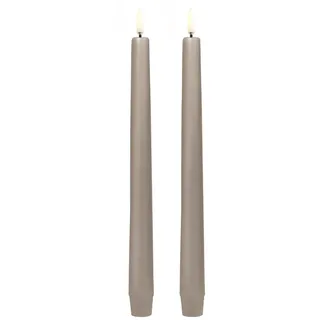UYUNI LIGHTING Uyuni LED Tafelkerze 25 cm khaki 2 St.