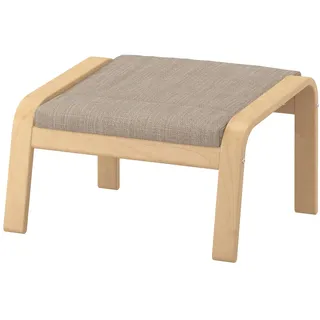 IKEA POÄNG Hocker Birkenfurnier/Hillared beige Hillared beige