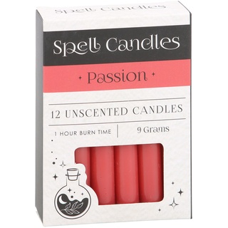 Something Different Wholesale 12 rote Zauberkerzen – Kräutermagie für die Liebe: Passionsrituale mit dieser Packung mit 12 Kerzen