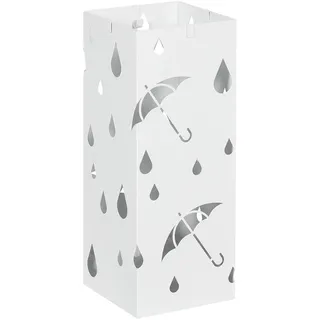 Homcom Regenschirmständer 15,5 x 15,5 x 40 cm Weiß