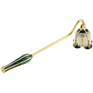 Hicello CandleSnuffer Kerzenlöscher, Vintage-Stil, einzigartiges dekoratives Kerzenzubehör, Metallwerkzeug, weiße Blume