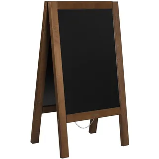 Alije Kundenstopper Outdoor Wetterfest mit Holzrahmen Rustikal Handgemachtes Aufsteller Kundenstopper Kreidetafel - Werbetafel Holztafel Werbeaufsteller Straßenreiter Gehwegaufsteller (118x65/12kg)