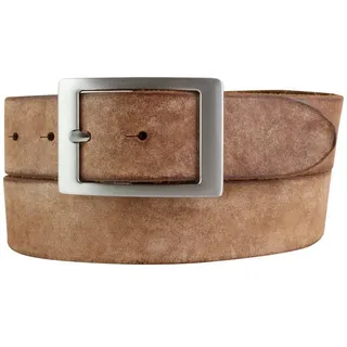 BELTINGER Ledergürtel Herren-Gürtel aus weichem Vollrindleder mit Doppel-Schnalle Vintage-Lo (1-St) braun|silberfarben 130 cm (Gesamtlänge 145 cm)