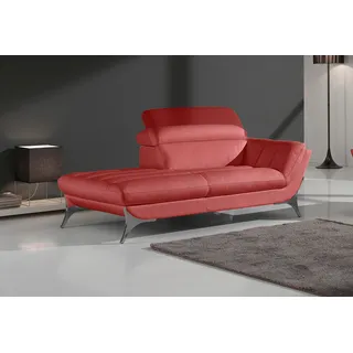 Egoitaliano "Sueli, extravagantes Design und erstklassiger Sitzkomfort", Solitärmöbel, hochwertiger Lederbezug, inklusive Kopfteilverstellung rot,