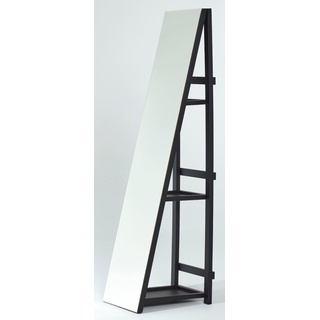 Casa Padrino Standspiegel mit Regale 37 x 37 x H. 160 cm - Luxus Ankleidespiegel