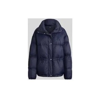 Regular Fit Steppmantel mit Taillenzug Modell 'WOVEN-PUFFER-COAT', Marine, XS