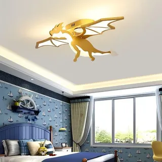ENXING Kinderzimmer Deckenleuchte Moderne LED-Pendelleuchte Hängelampe Für Kinder Dinosaurier Deckenlampe Verwendet Für Kinderzimmer Schlafzimmer Jungenkleuchter(A)