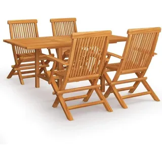 None Teak Massiv Gartenmöbel Set 5-TLG. Sitzgruppe