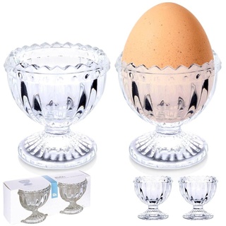 Vilde Eierbecher-Set Eieruntersetzer aus Glas 2 Stk.