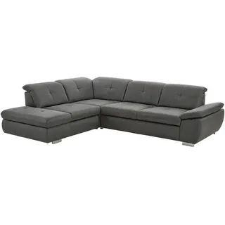 Beldomo Speed Ecksofa, Dunkelgrau, Metall, 3-Sitzer, L-Form, 318x260 cm, Goldenes M, Typenauswahl, Stoffauswahl, Wohnzimmer, Sofas & Couches, Wohnlandschaften, Ecksofas