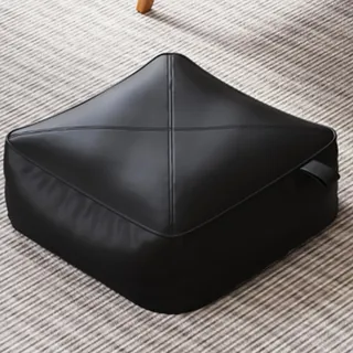 ALMASI Quadratische Bodensitzkissen, Bodenkissen zum Sitzen, große Sitzkissen, Bodenkissen, Sitzgelegenheiten für Erwachsene, Yoga-Kissen, Meditationskissen 35 * 35 * 15cm Black