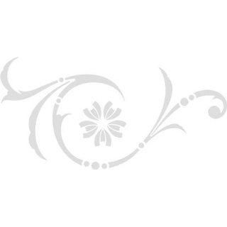 INDIGOS UG Wandtattoo/Wandaufkleber-e23 abstraktes Design Tribal/schöne minimalistische Blumenranke mit Punkten und großer Blüte 240 x118 cm- Silber, Vinyl, 240 x 118 x 1 cm