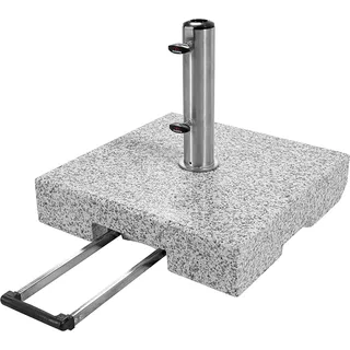 Doppler SL-AZ Trolley Granitsockel 72kg mit Rollen I Schirmständer für Sonnenschirme mit max. 350cm Schirmdurchmesser & 3,2 bis 6,0 cm Rohrdurchmesser I Sonnenschirmständer mit Auszieh-Griff