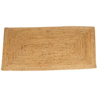 Casa Moro Jute Teppich Esha Natur 60 x 110 cm rechteckig | Teppich-Läufer Beige im Boho-Style aus Naturfaser Jute handgeflochten | Boho Chic Wohn-Deko Wohn-Teppich | MA6006