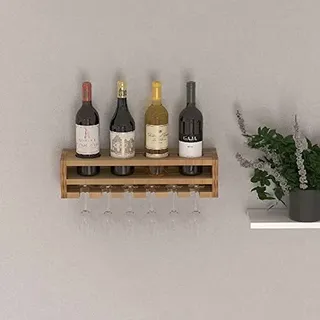 Homemania PSDNYKM Weinflaschen, Flaschenhalter für Küche, Wohnzimmer, Holz, 48 x 13,8 x 12 cm