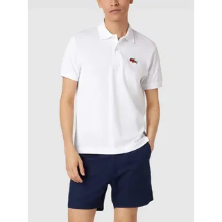 LACOSTE x Netflix Poloshirt mit Label-Patch, Weiss, XXL