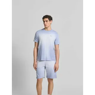 Regular Fit T-Shirt aus reiner Baumwolle, Hellblau, L