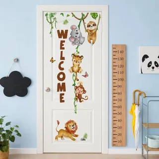 Wandtattoo Kinderzimmer Dschungel Spaß - 56 x 103 cm