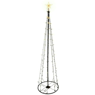 LED Metall Weihnachtsbaum mit Stern warmweiß 70 LEDs 120cm