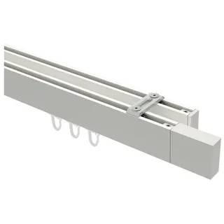 Interdeco Vorhangstange Lox 2-läufig Ø 14 mm 300 cm Weiß