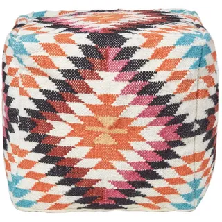 Homescapes Pouf Kelim 43 x 43 x 43 cm Mehrfarbig
