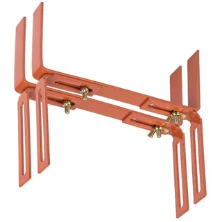 BigDean Blumenkastenhalter H-Form 2 Stück terrakotta