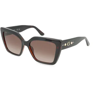GUESS GU00162 Damen-Sonnenbrille Vollrand Butterfly Kunststoff-Gestell, braun