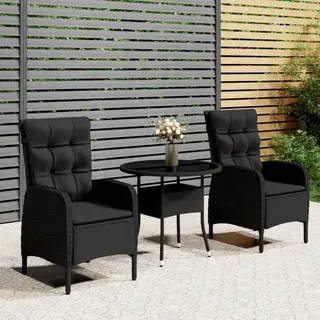 vidaXL Gartenset 3-tlg. schwarz 46549