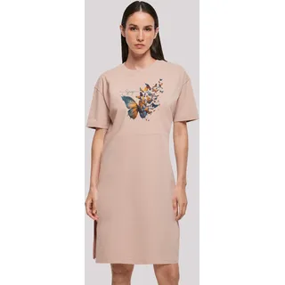 Shirtkleid F4NT4STIC "Schmetterling Frühlings Oversize Kleid" Gr. S, rosa (duskrose) Damen Kleider Freizeitkleider Print