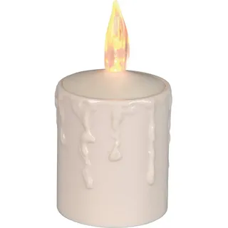 Star Trading LED Kerze Paula weiß, 6x11,5cm in Braun | Gr.: onesize