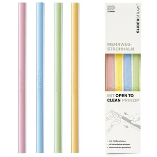 Filapen Wiederverwendbare Strohhalme – 4er Set Trinkhalme – Germany