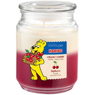 Haribo Duftkerze "Haribo Creamy Cherry" in Rot - 510 g