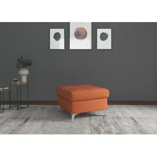 Hocker SIT & MORE "Baviene", orange (terra), B:72cm H:46cm T:72cm, Hocker, Polsterhocker