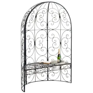 TPFGarden Rosenbogen Rosalia, mit Sitzbank für 2 Personen Rankhilfe / Spalier mit Bank Antik Bronze braun