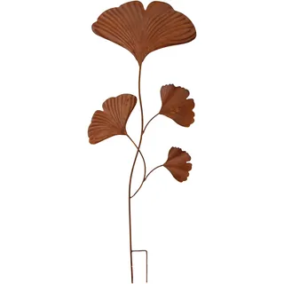 Garden Pleasure Gartenstecker GINKGO, Stahl Rost-Optik