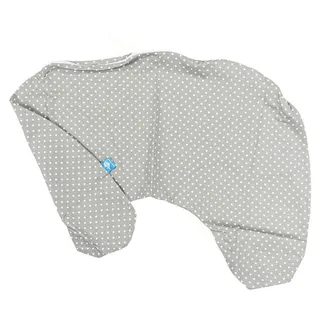 BabyUniverse Stillkissenbezug, klein, 100 % Baumwolle - Grau-Mohnblume