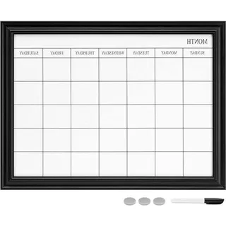 Famanu Wochenplaner - Magnetisches Whiteboard mit Marker und Magneten - 60 x 45 cm