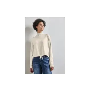 Street One Kurzer Turtleneck-Sweater - Weiß