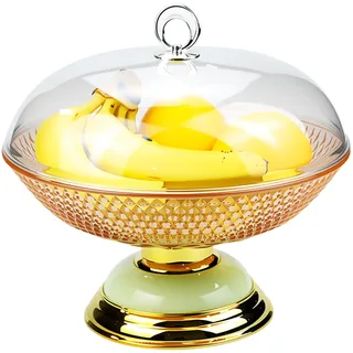 DEMEIHUA Obstkorb mit Fliegenschutz, Insektenschutz, Obstschale modern, Obstkorb mit Deckel, Obst Abdeckung gegen Fruchtfliegen, Plastik Obst Aufbewahrung, Decorative Vintage Fruit Basket (K)