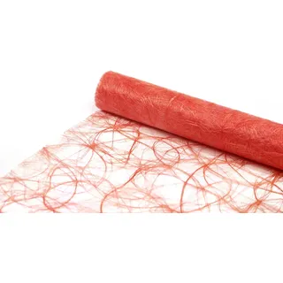 Protinam Sizoweb 20cm x 25m Tischläufer Tischband in Lachs zur Dekoration wie Sommer, Ostern, Weihnachten oder Hochzeiten abgelängt (25m, lachs 8200)