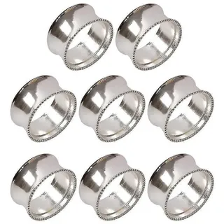 Stück Serviettenringe Aus Zinklegierung Mit Perlen, Zarte Serviettenschnalle (silber)