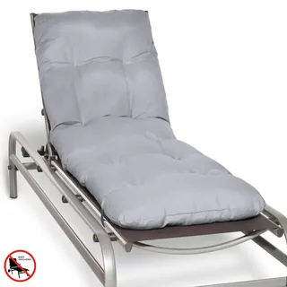 Beautissu Auflage 190 x 60 x 8 cm grau 1 St.