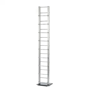 DESIGN DELIGHTS CD, Silber, Metall, 20x138x12 cm, Wohnzimmer, Regale, CD & DVD-Regale